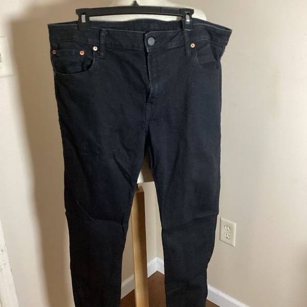 American Eagle Airflex+ Jeans Size 40x30 Black Denim
