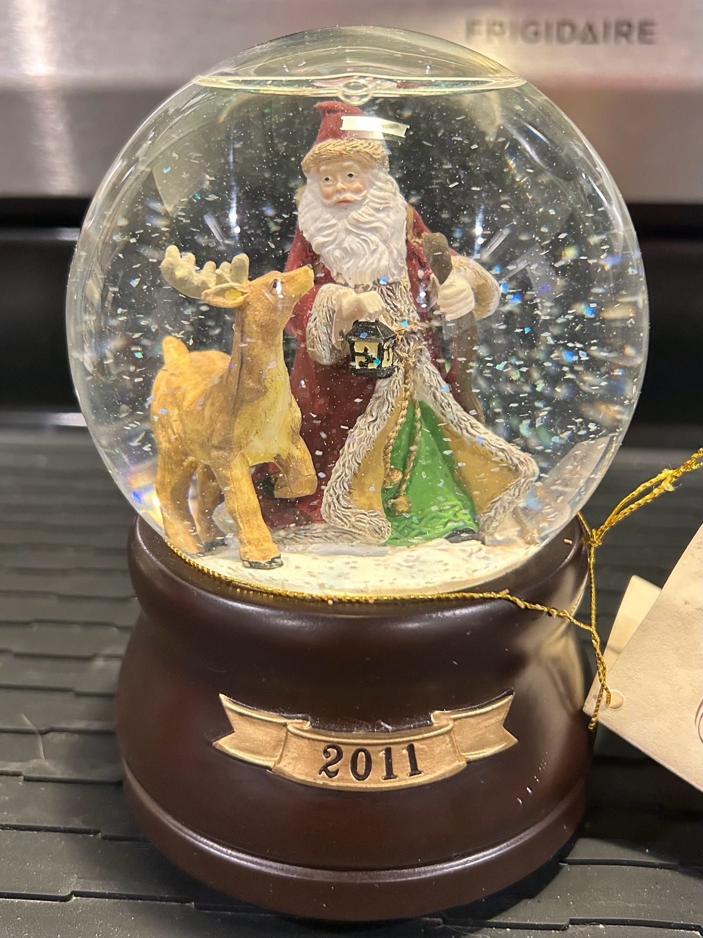 Bernard Klaus Collection 2011 Santa And Reindeer Musical Snow Globe 2
