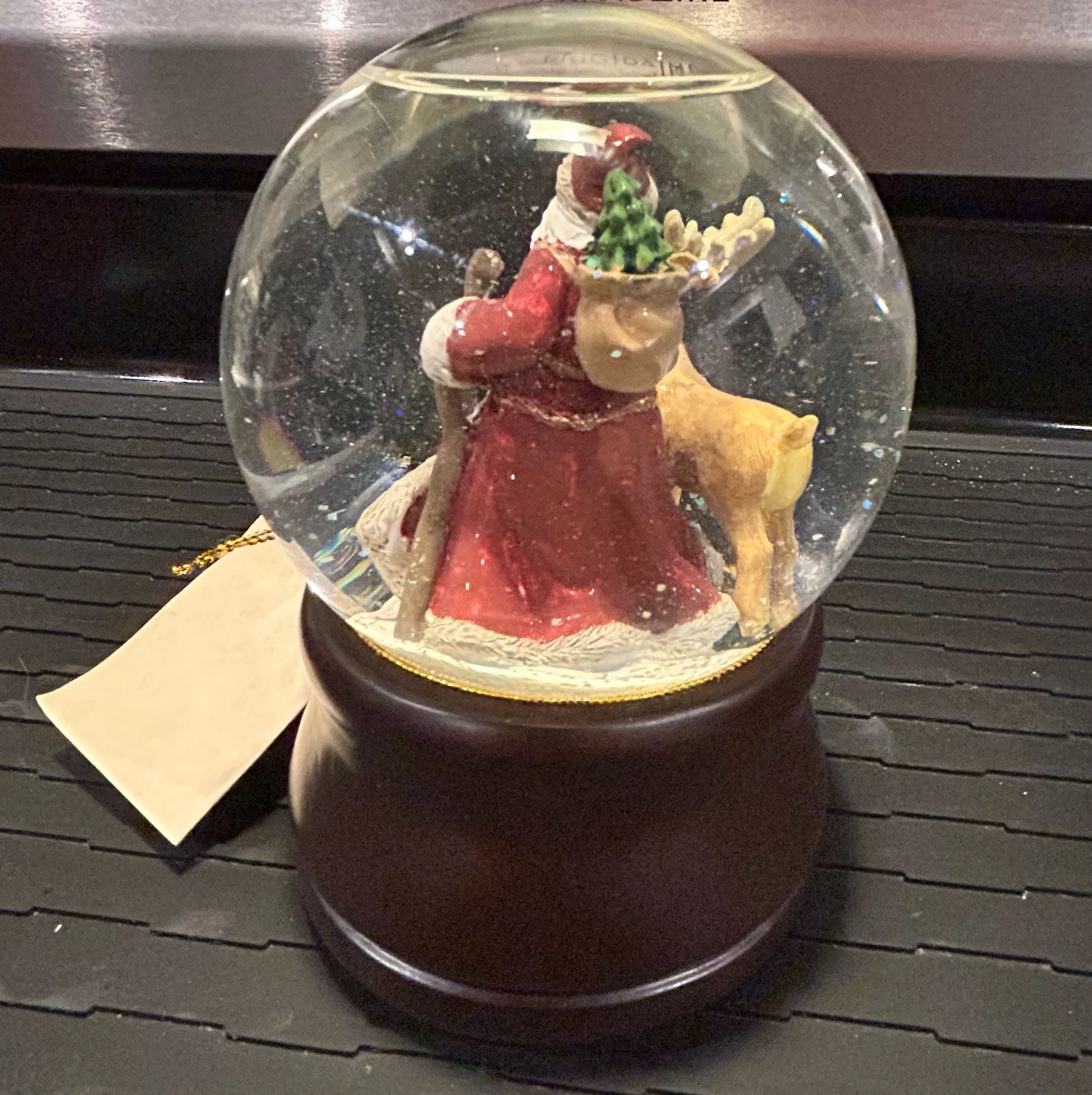 Bernard Klaus Collection 2011 Santa And Reindeer Musical Snow Globe 5