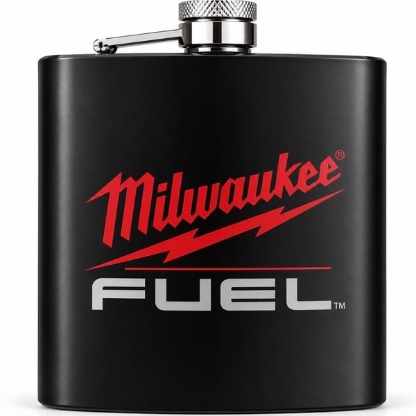 Milwaukee Fuel Black Stainless Steel Pocket Flask