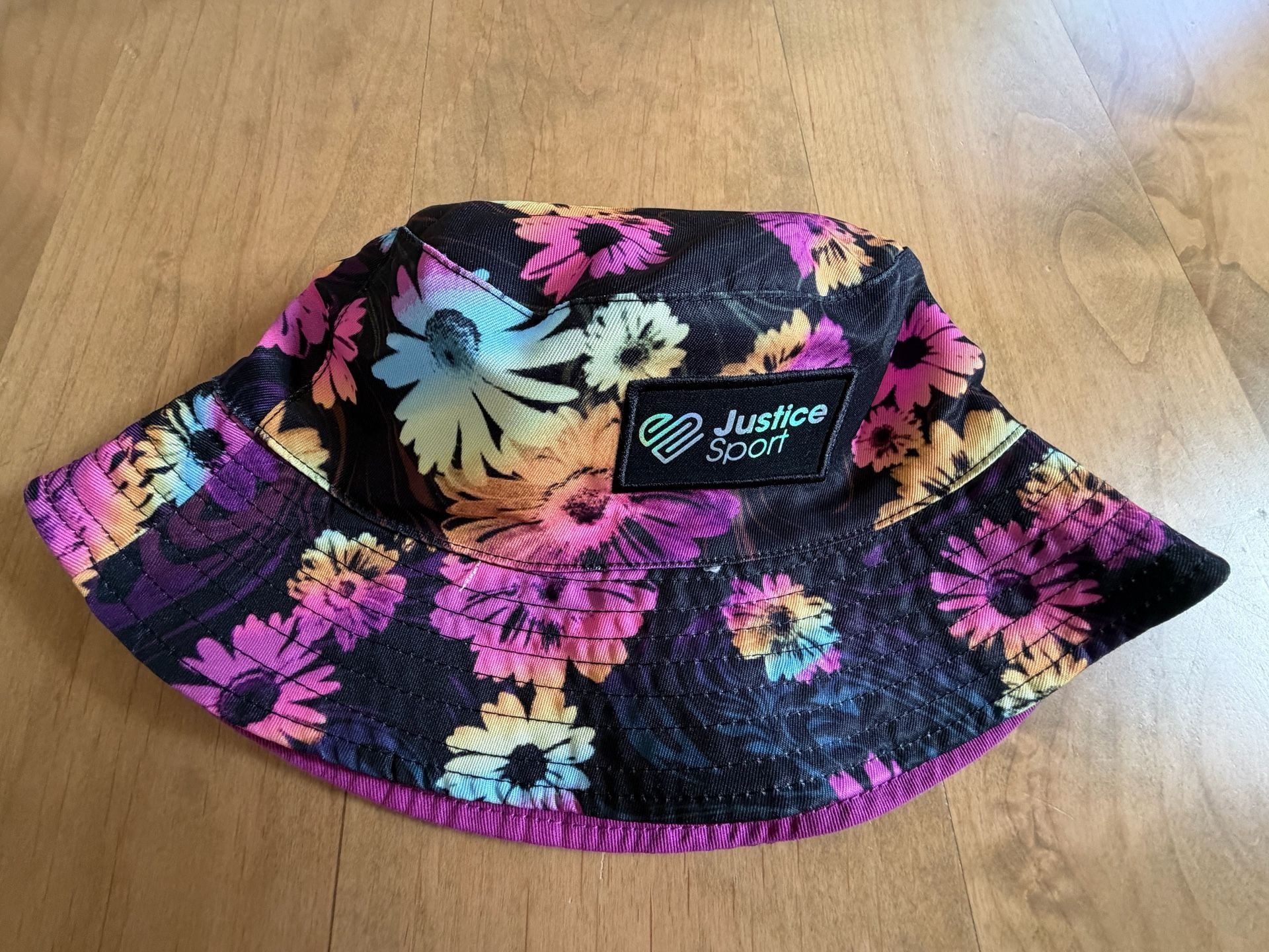 Justice Sport Floral Bucket Hat Black Multi 2
