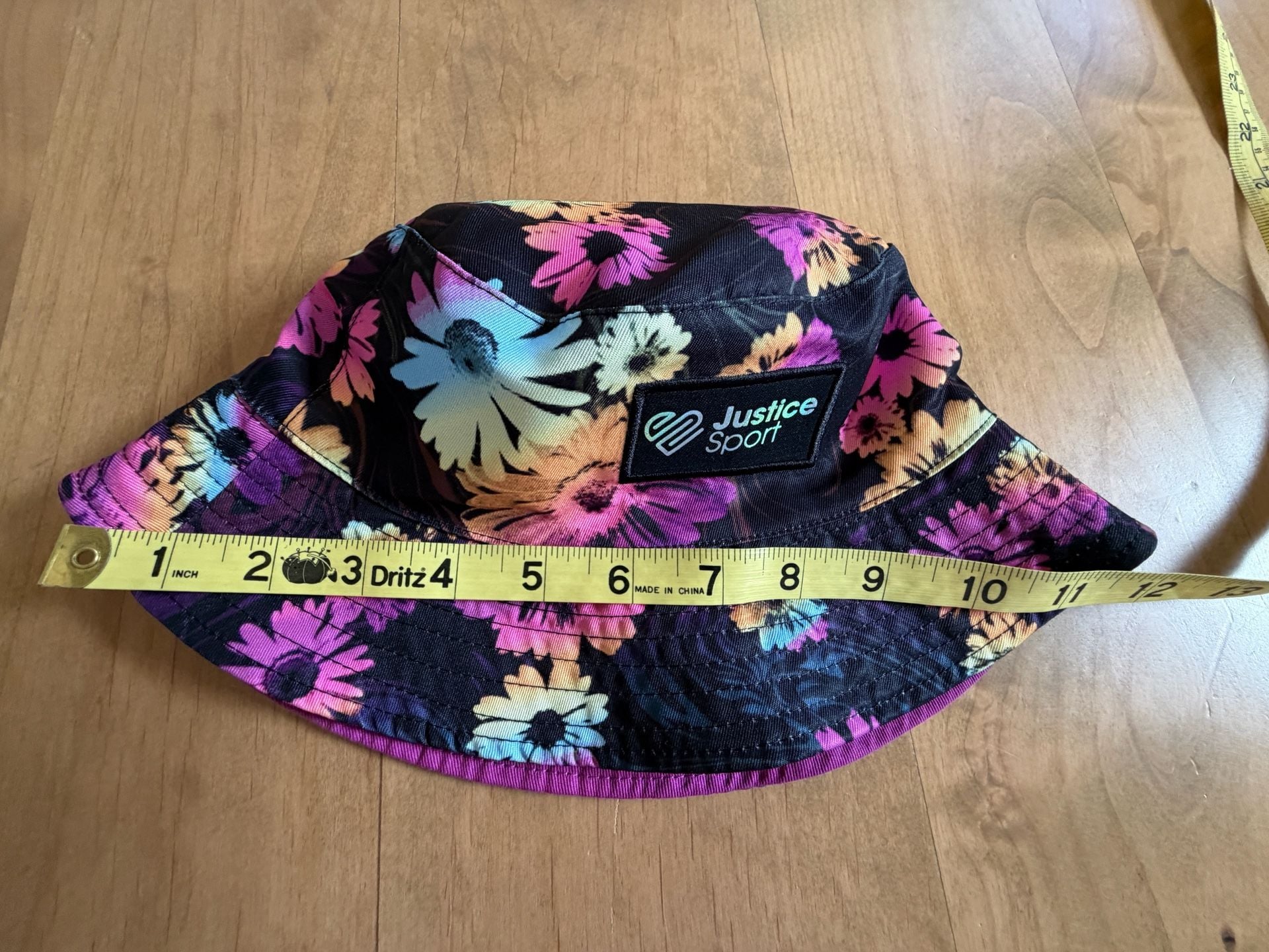 Justice Sport Floral Bucket Hat Black Multi 4