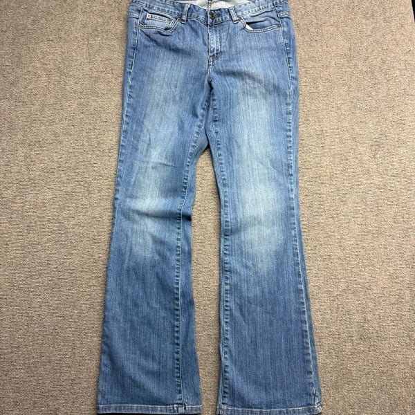 Calvin Klein Jeans Flare Size 10 Medium Wash Blue