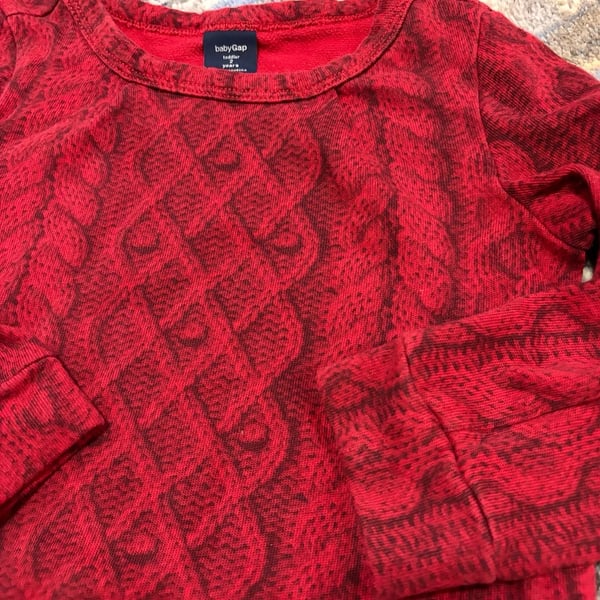 Baby Gap Toddler 2 Years Red Sweater Pullover
