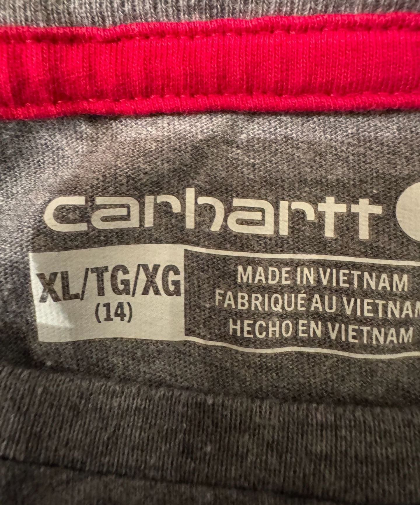 Carhartt Long Sleeve Horse Graphic Shirt Size XL (14) Gray Pink 4