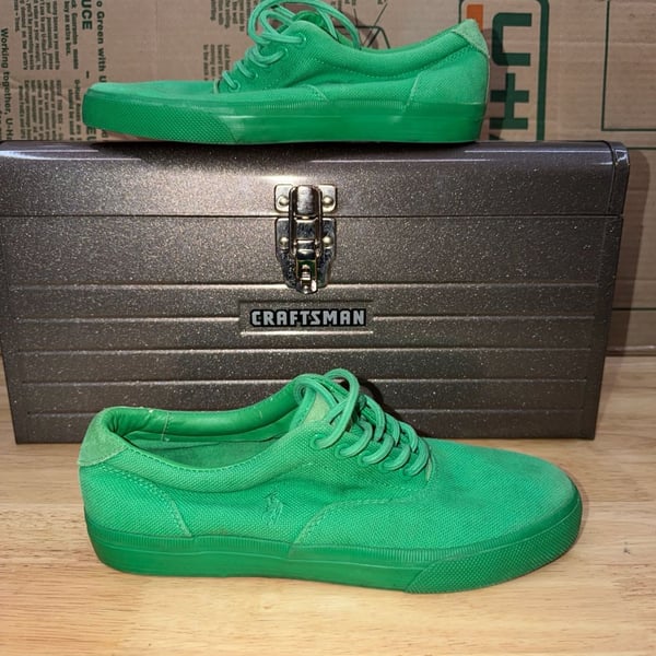 Polo Ralph Lauren Vaughn Size 10D Green Canvas