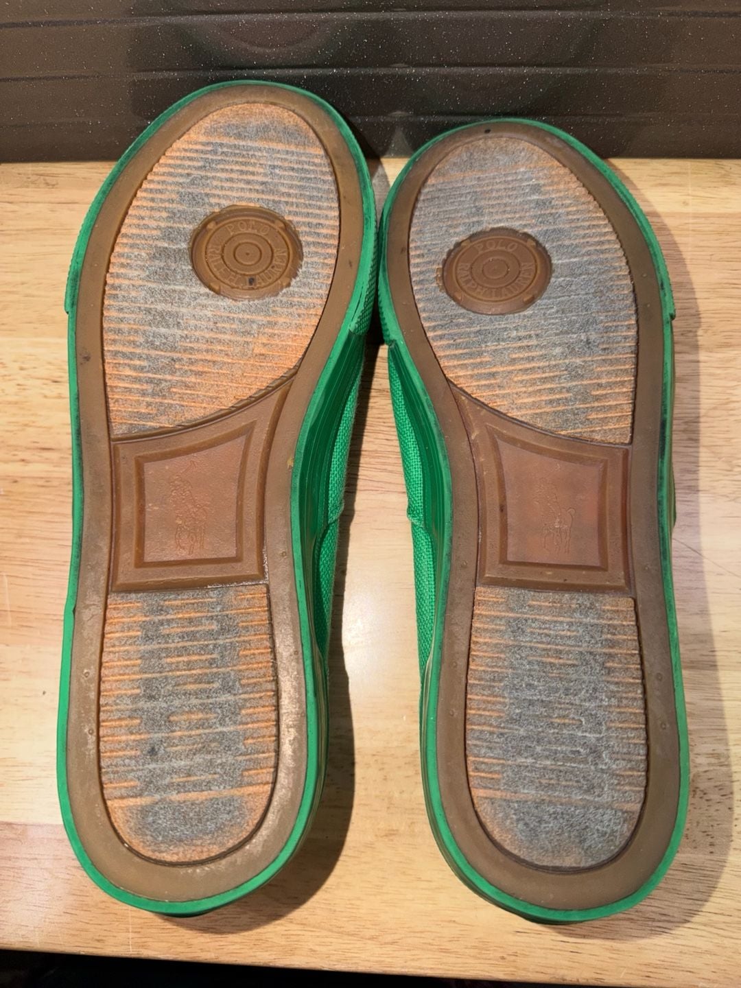 Polo Ralph Lauren Vaughn Size 10D Green Canvas 4
