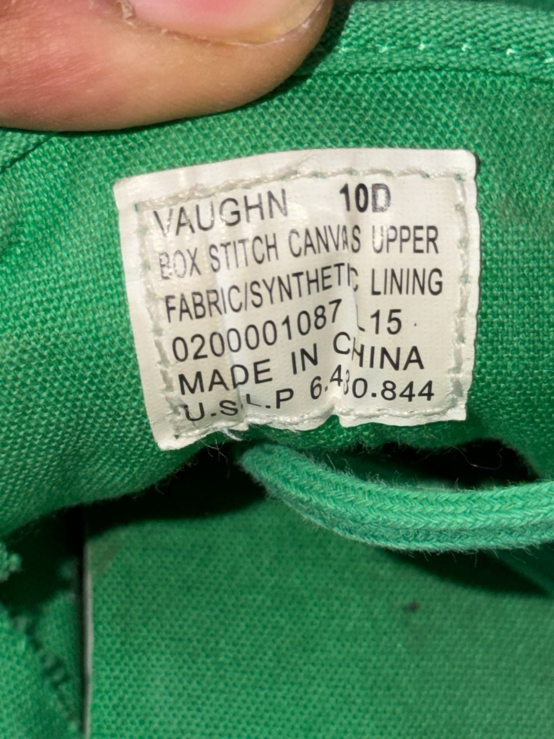 Polo Ralph Lauren Vaughn Size 10D Green Canvas 5