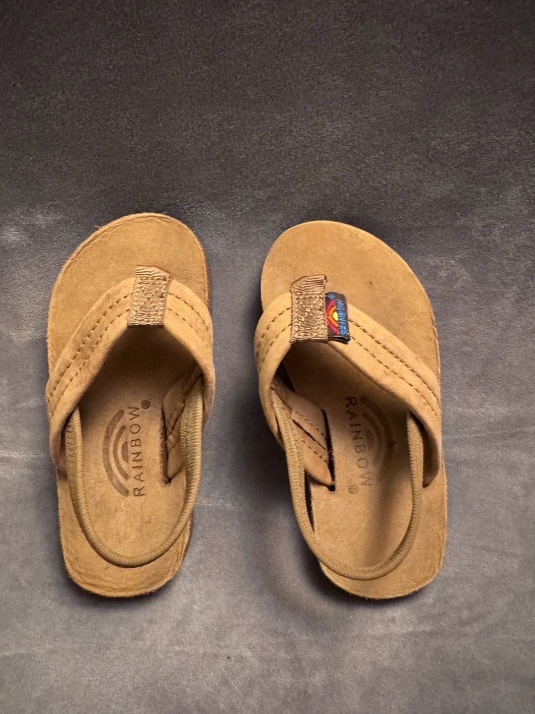 Rainbow Premier Leather Sandals Toddler Brown Leather Flip Flops 2