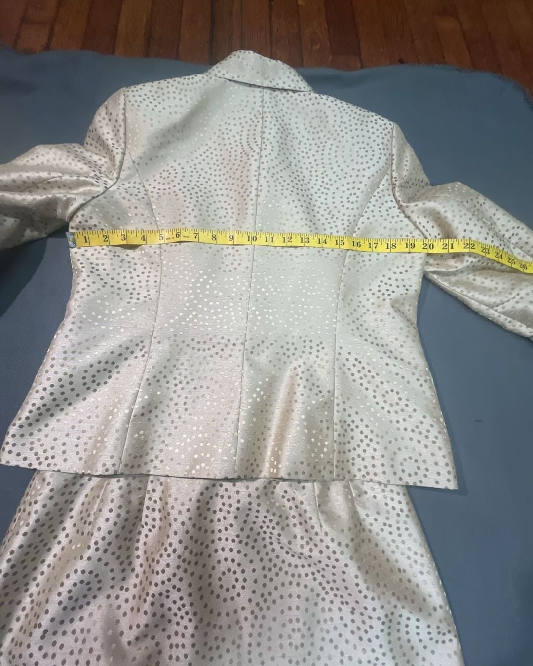 Kasper Metallic Dot Pattern Skirt Suit Set 8