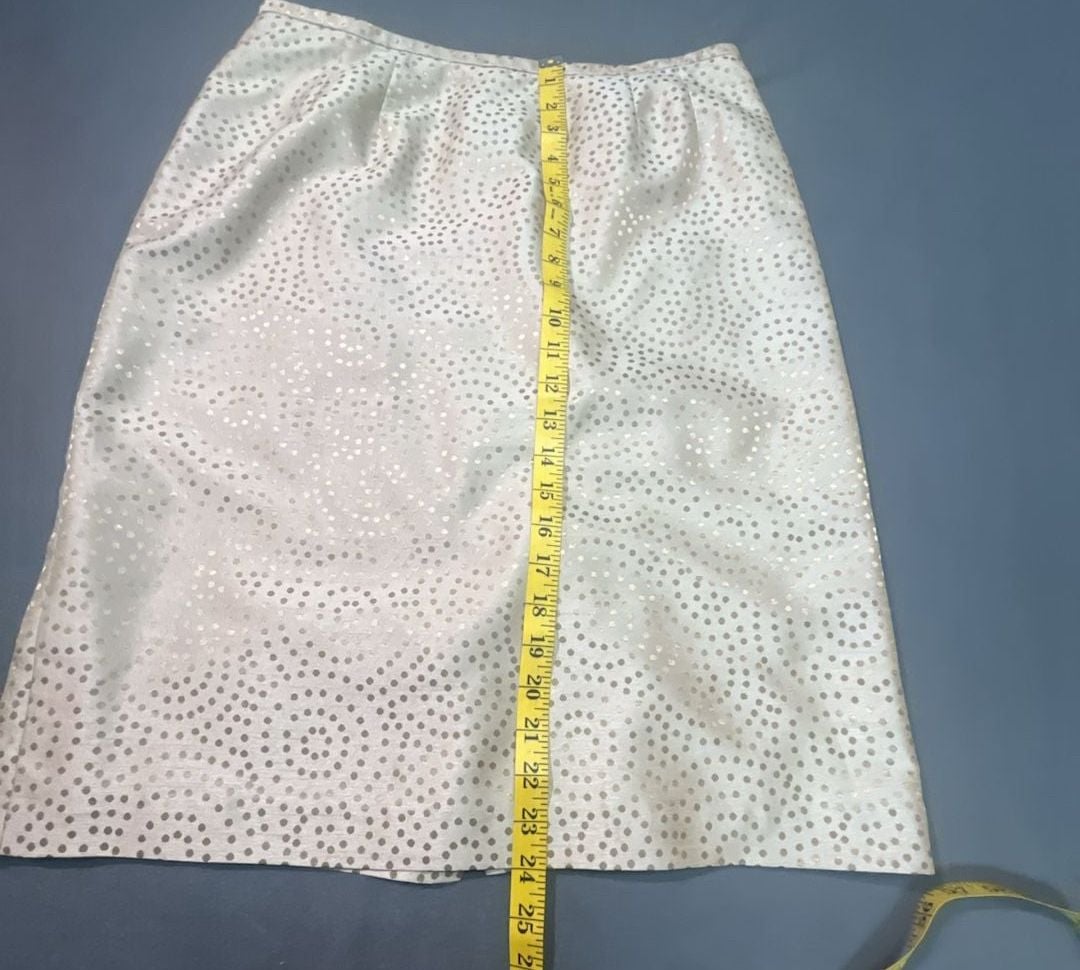 Kasper Metallic Dot Pattern Skirt Suit Set 13