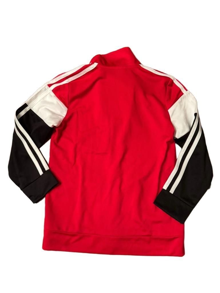 Adidas Tricot Track Jacket Size 7 Red Black White 5