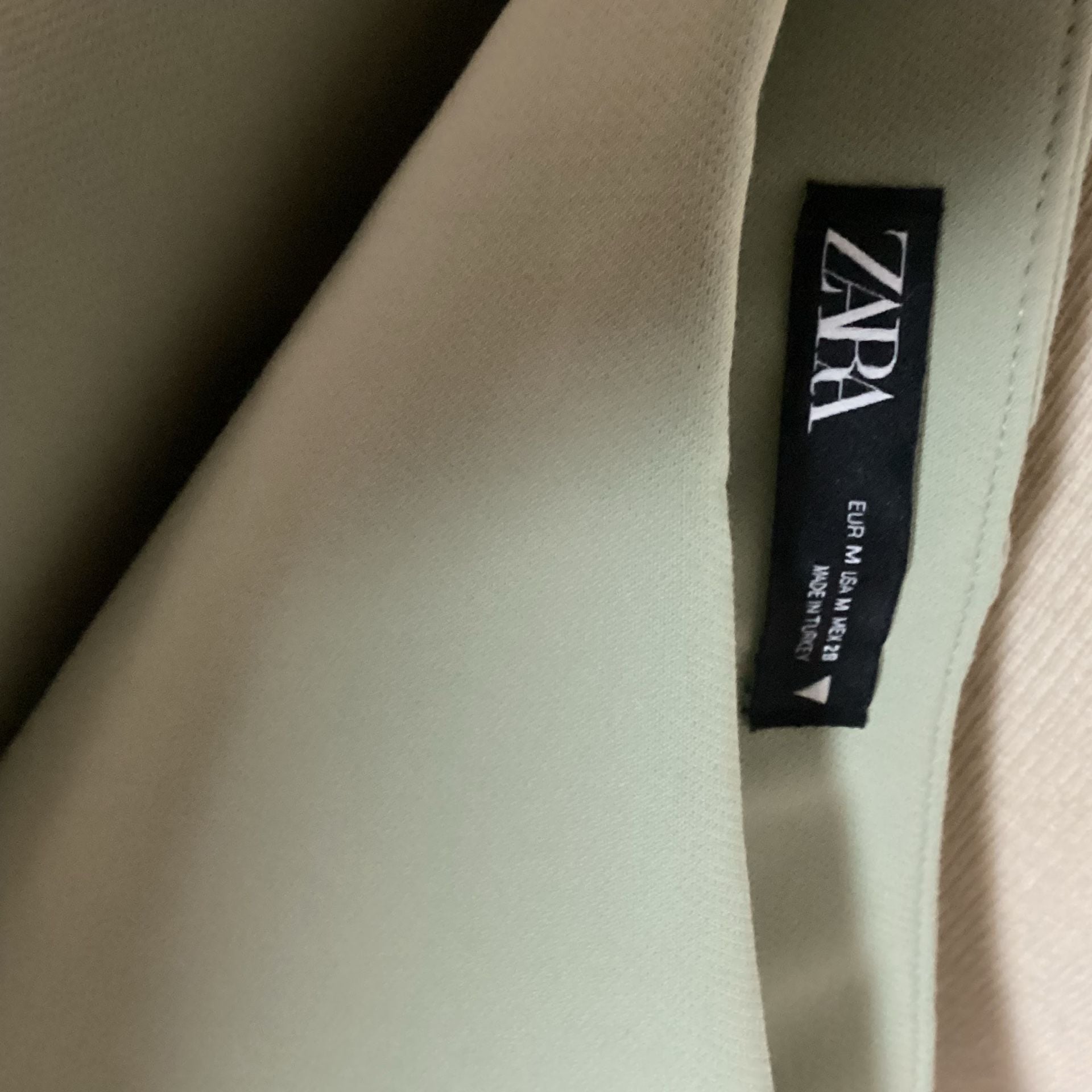 Zara Skort Size M Sage Green Wrap Skirt Shorts Tailored 3