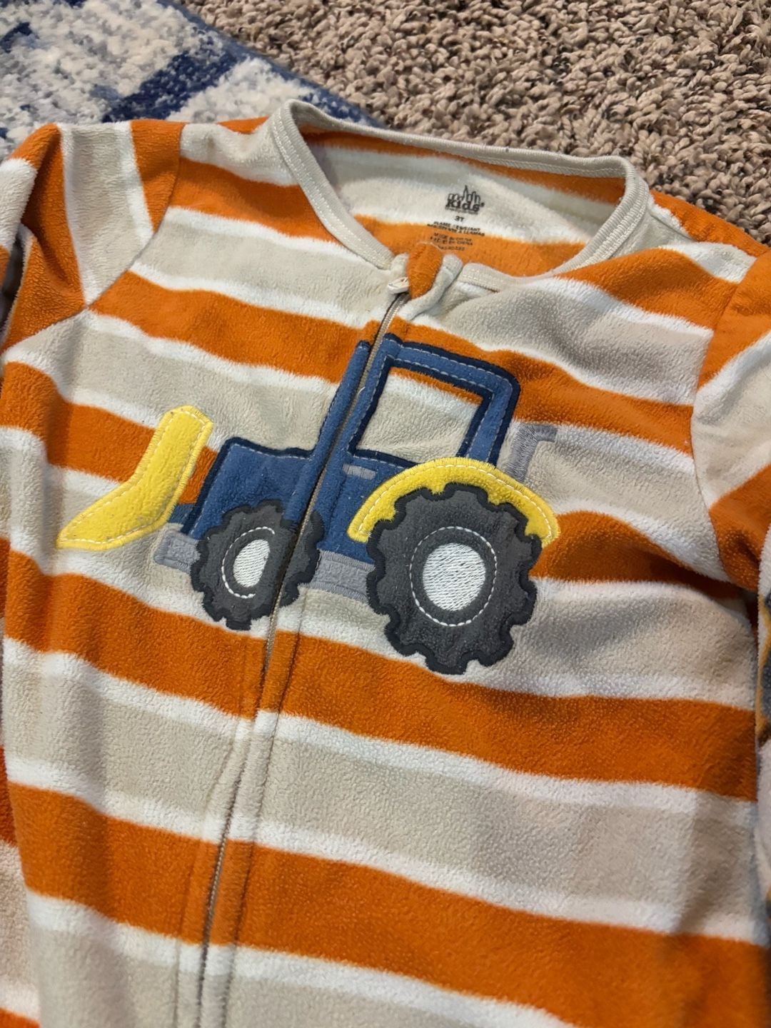 Kids Headquarters Fleece Footed Pajamas 2-Pack Size 3T Construction ๐ 3