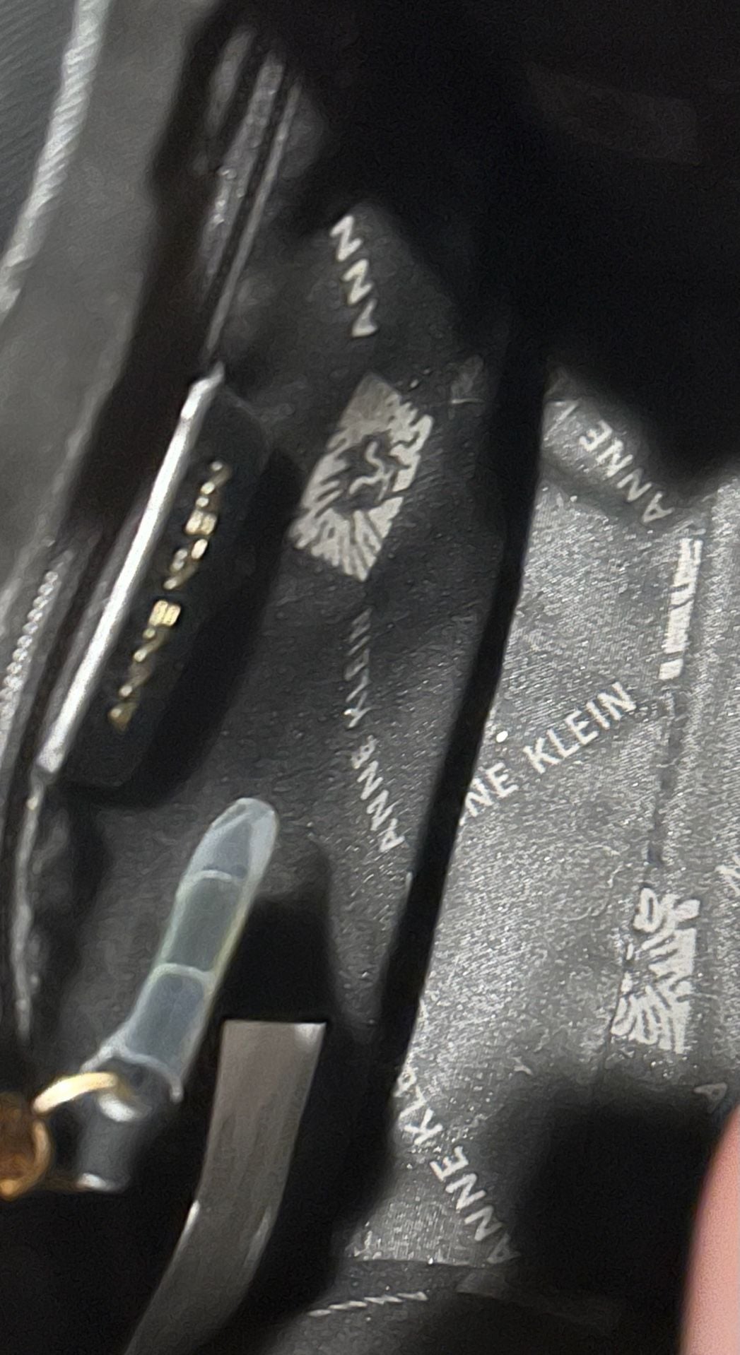 Anne Klein Monogram Patterned Mini Tote With Card Holder Black 8