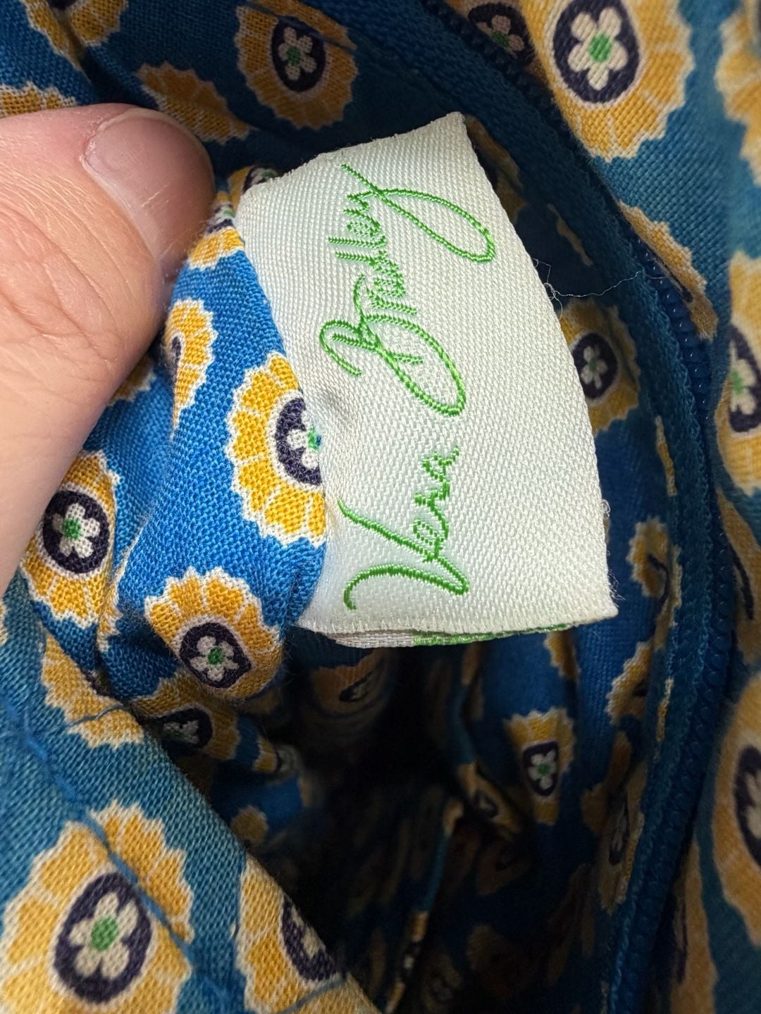 Vera Bradley Riviera Blue Retired Quilted Crossbody Bag Y2K 8