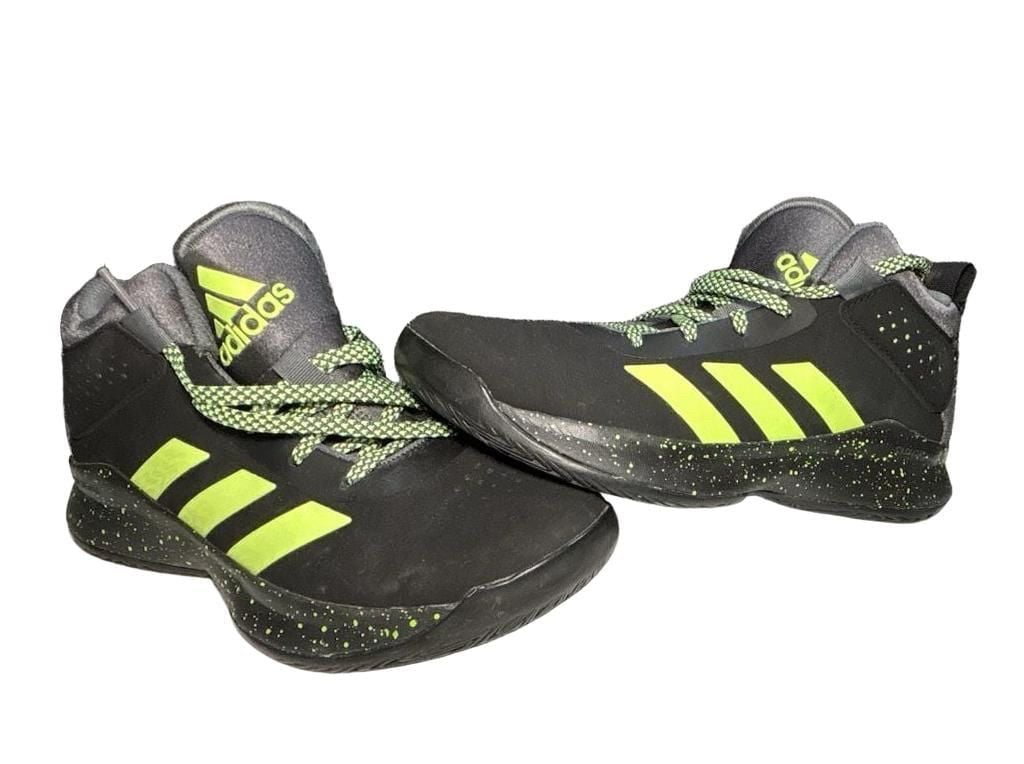 Adidas Cross Boys Basketball Shoes Black Green 2
