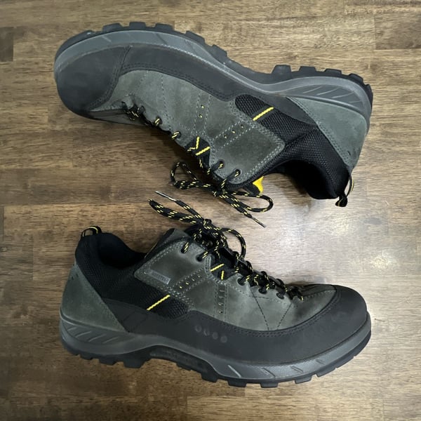 Ecco Offroad Waterproof Hiking Shoes Gray Gore-Tex 9.5/10 43 euro 