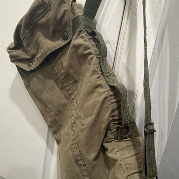 Vintage Military Canvas Duffle Bag Olive Green