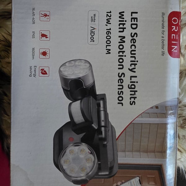 OREIN LED Security Lights with Motion Sensor 12W