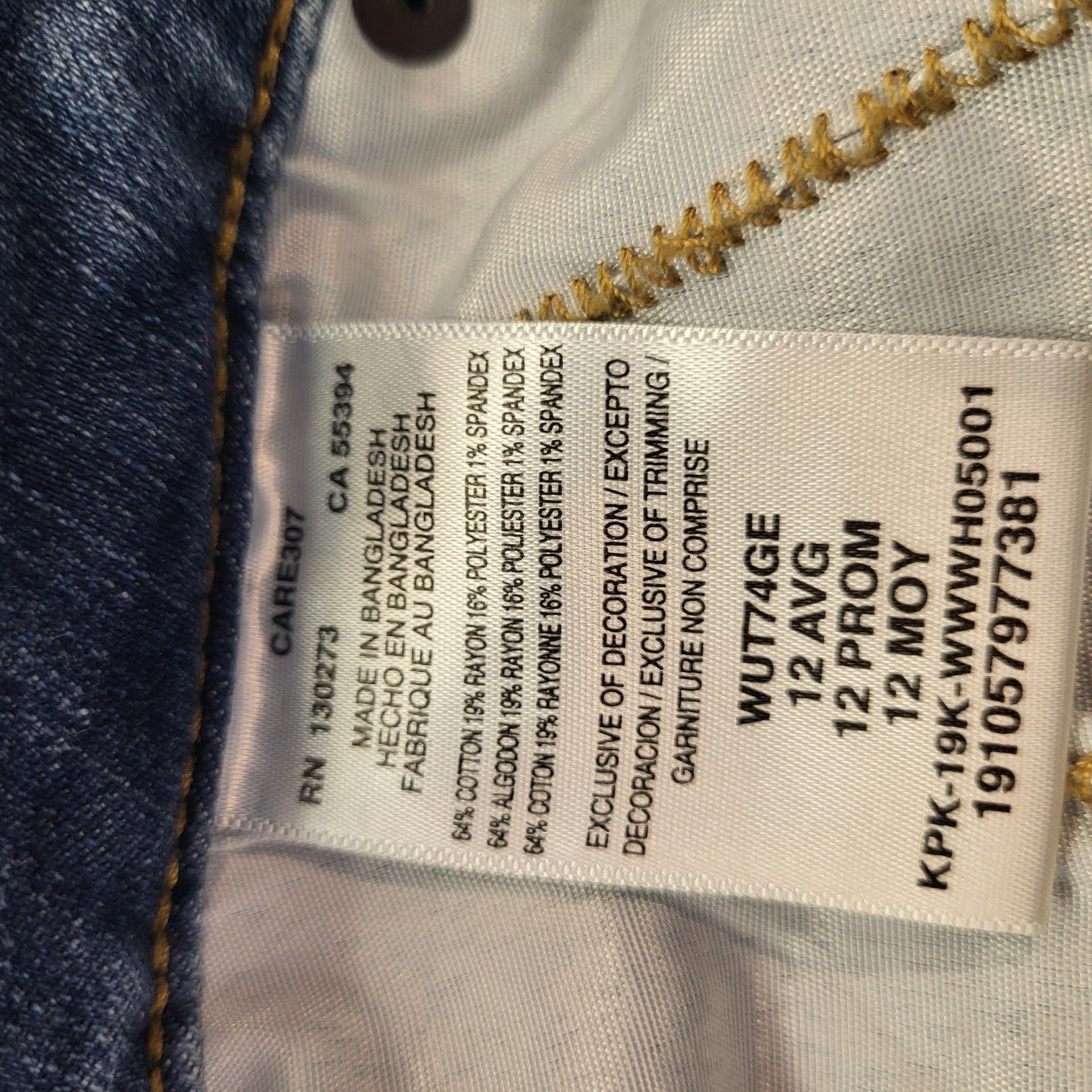 Aura From The Women Wrangler Jeans Size 12 Avg Blue Bootcut Denim Pants 5