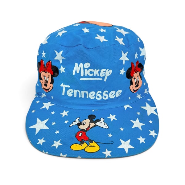 Vintage 80s Mickey Mouse Tennessee Walt Disney Painters Cap Panel Hat RARE