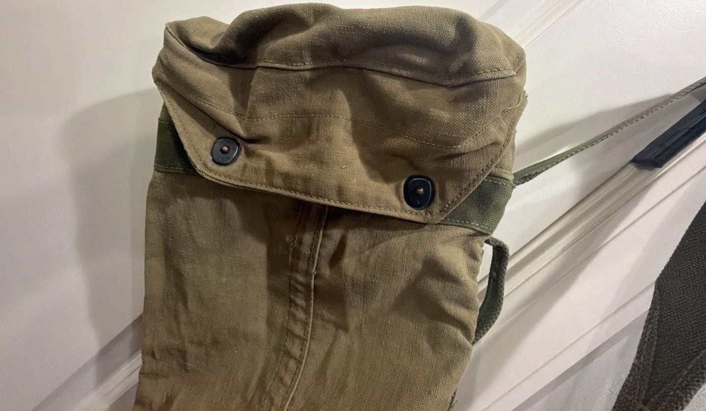 Vintage Military Canvas Duffle Bag Olive Green 2