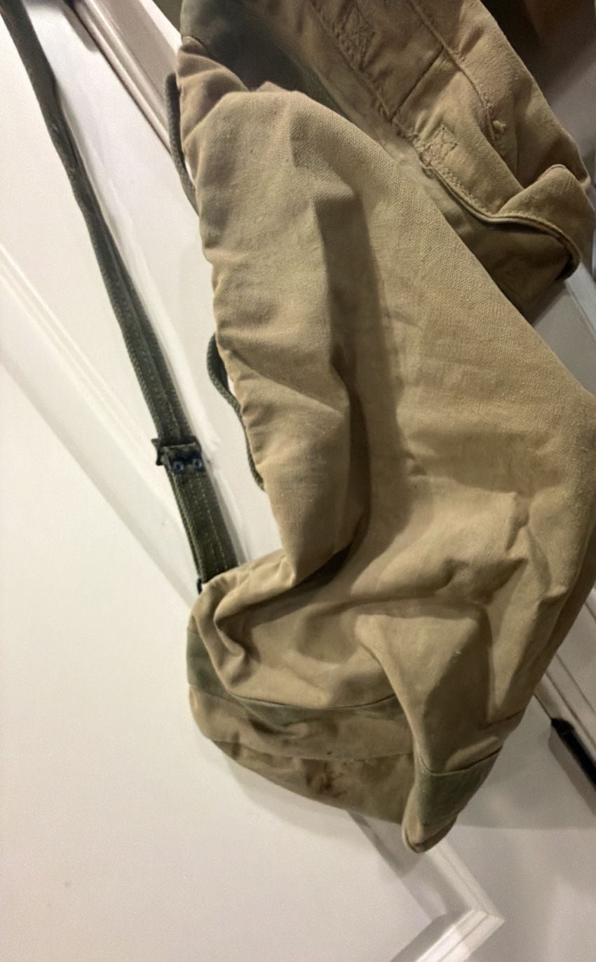 Vintage Military Canvas Duffle Bag Olive Green 4
