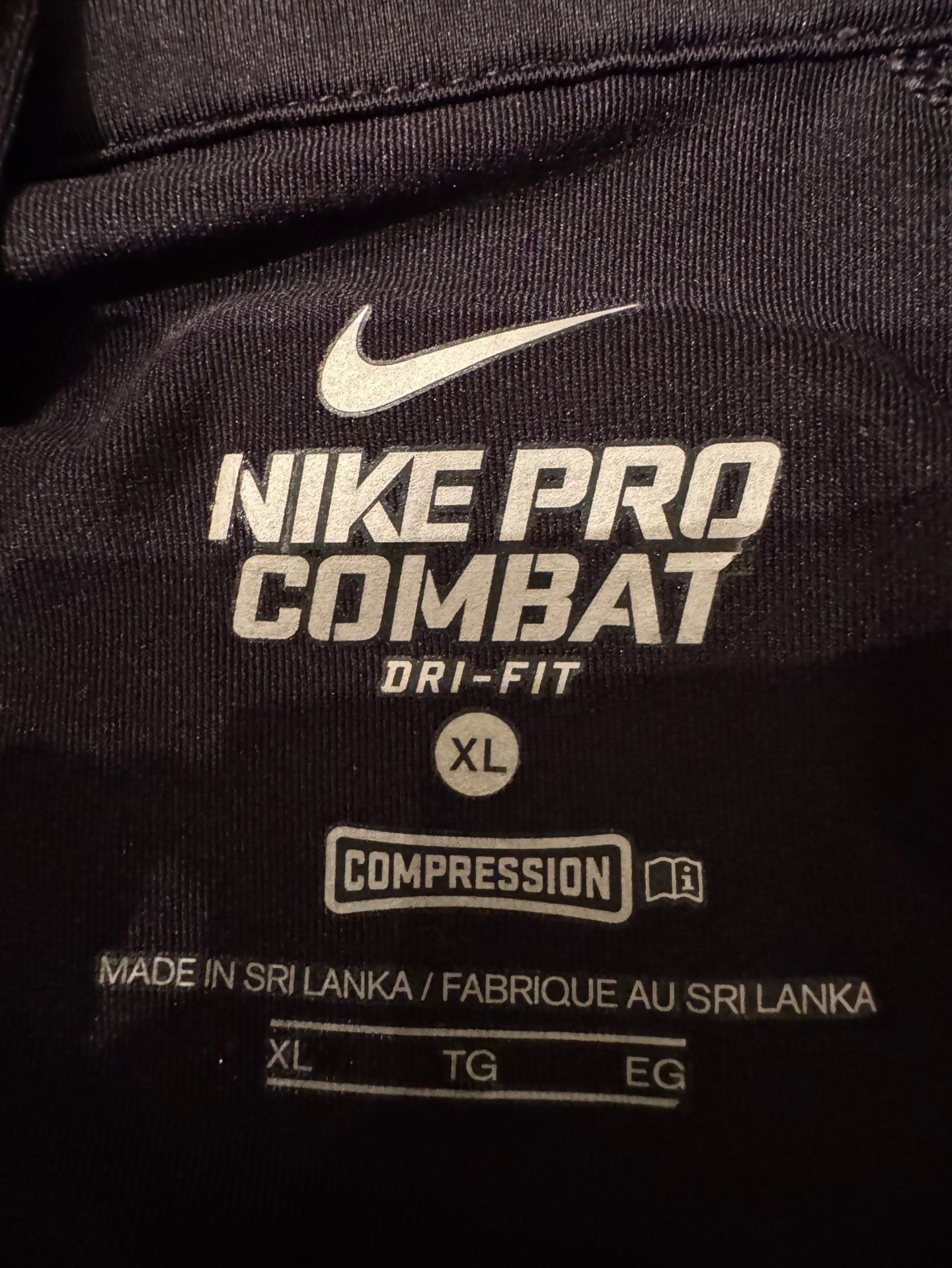 Nike Pro Combat Half Zip Size XL Black Dri-Fit Compression Shirt woman’s h1583 4