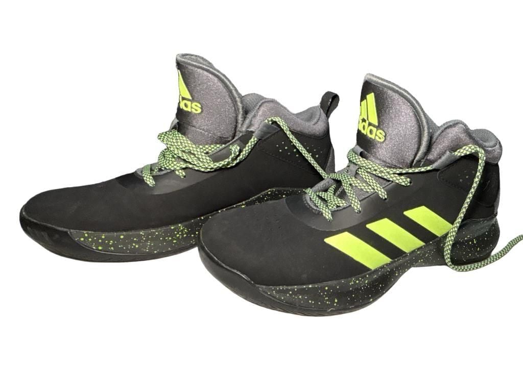 Adidas Cross Boys Basketball Shoes Black Green 3