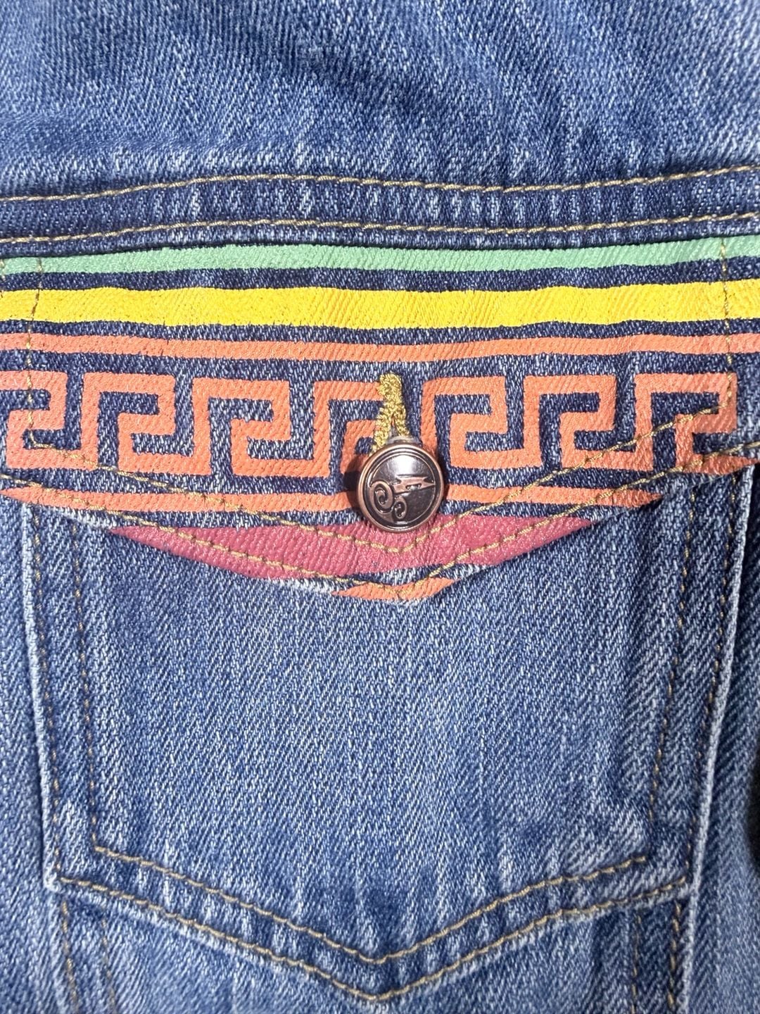 Disney Hercules Denim Jacket Size L Blue 25th Anniversary 4