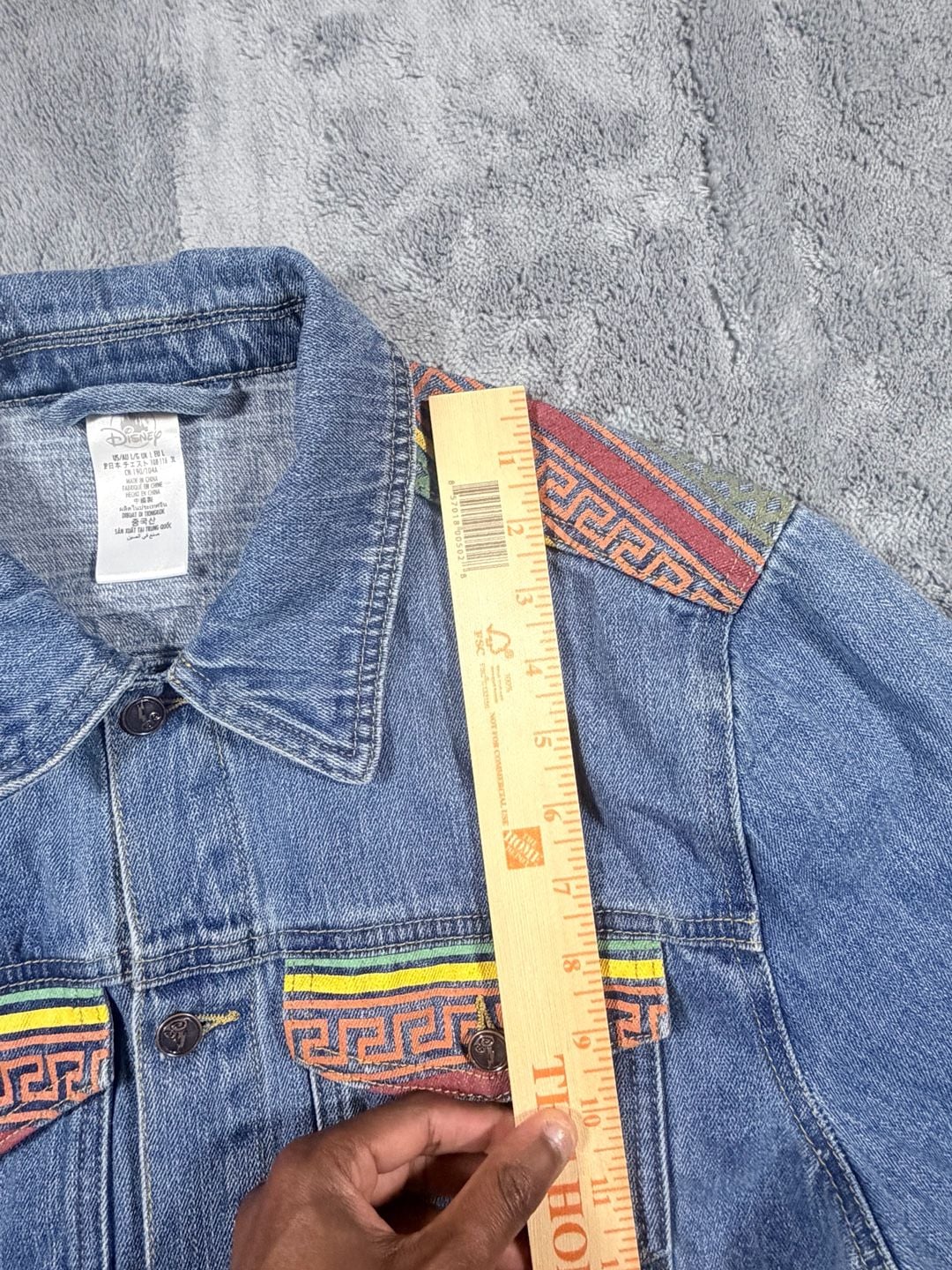 Disney Hercules Denim Jacket Size L Blue 25th Anniversary 9