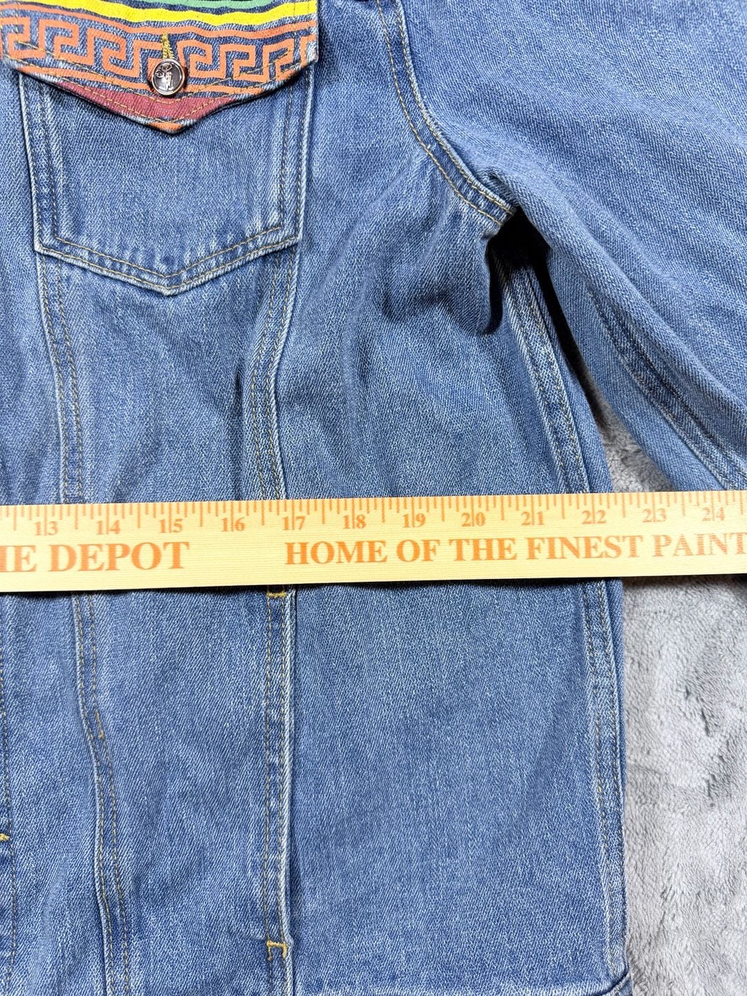 Disney Hercules Denim Jacket Size L Blue 25th Anniversary 16