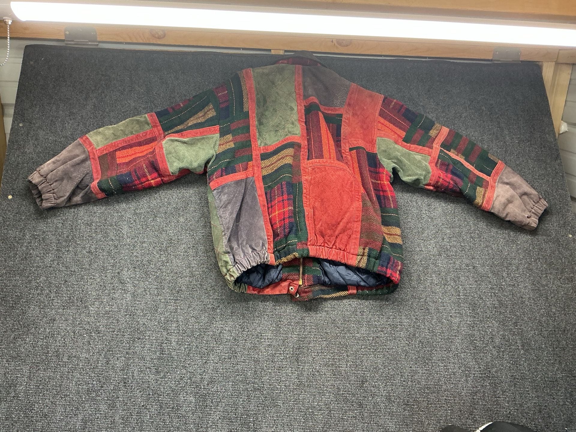 Arizona Jean Company Patchwork Suede Jacket Size Medium Vintage 6