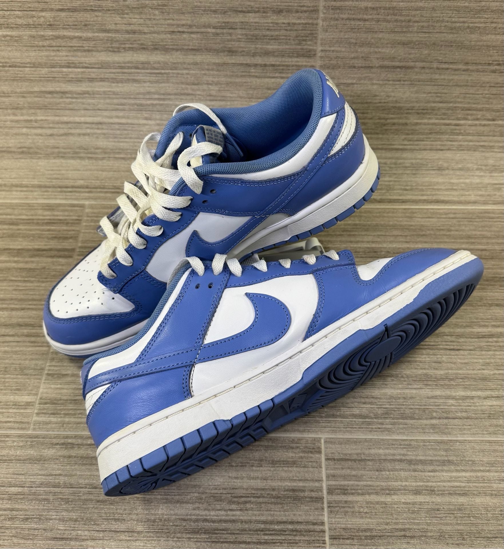 Nike Dunk Low Polar Blue Size 10.5 Sneakers White Leather 7