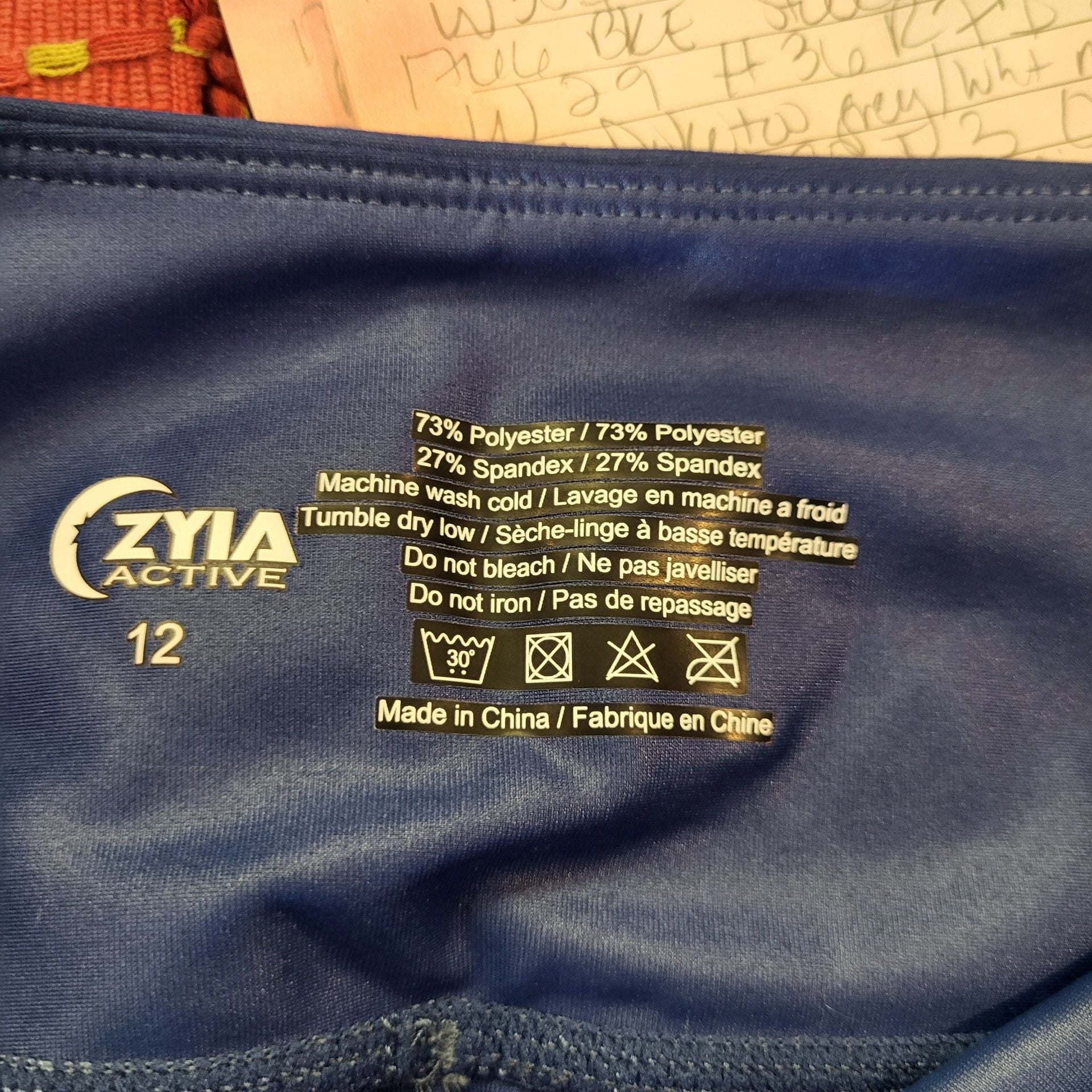 Zyia Active Light N Tight Metallic Leggings Size 12 Blue Glossy Hi Rise 4