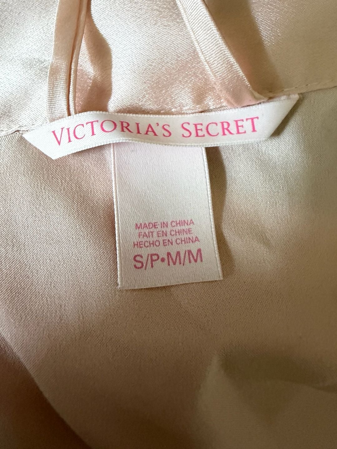 Victoria's Secret Satin Robe S/P M/M Pink 5