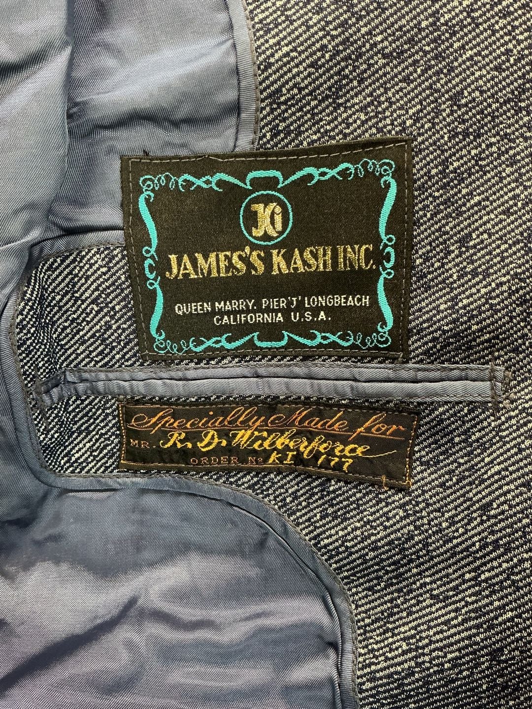 Vintage Herringbone Tweed Sports Jacket Blazer Blue Gray Wool 7
