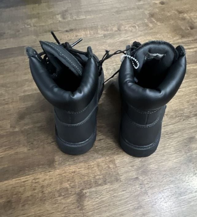 U.S. Polo Assn. Black Leather Work Boots 5