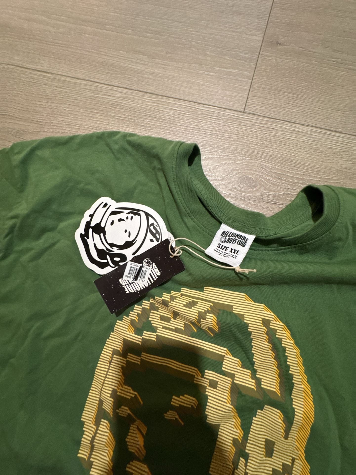 Billionaire Boys Club BB Dimensions T-Shirt Size XXL Green Astronaut Logo 5