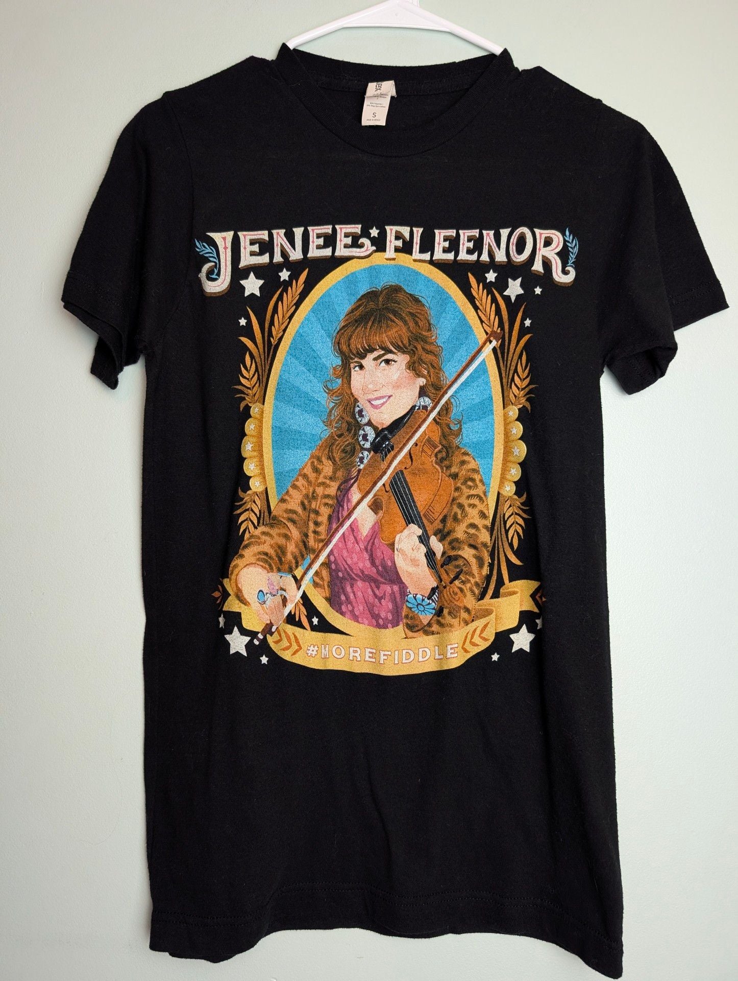 Tultex Jenee Fleenor Size S Black Graphic T-Shirt More Fiddle 2