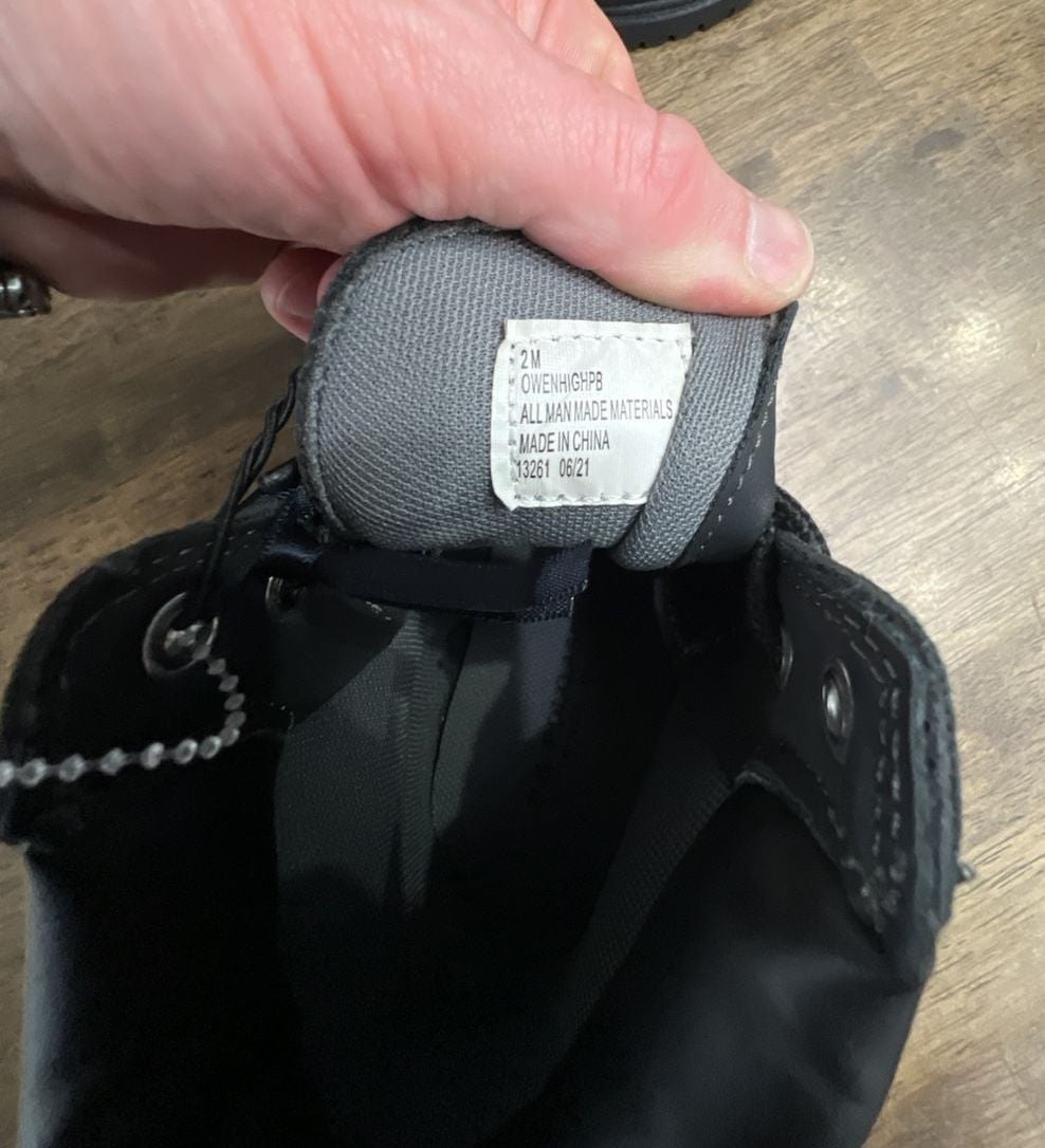 U.S. Polo Assn. Black Leather Work Boots 7