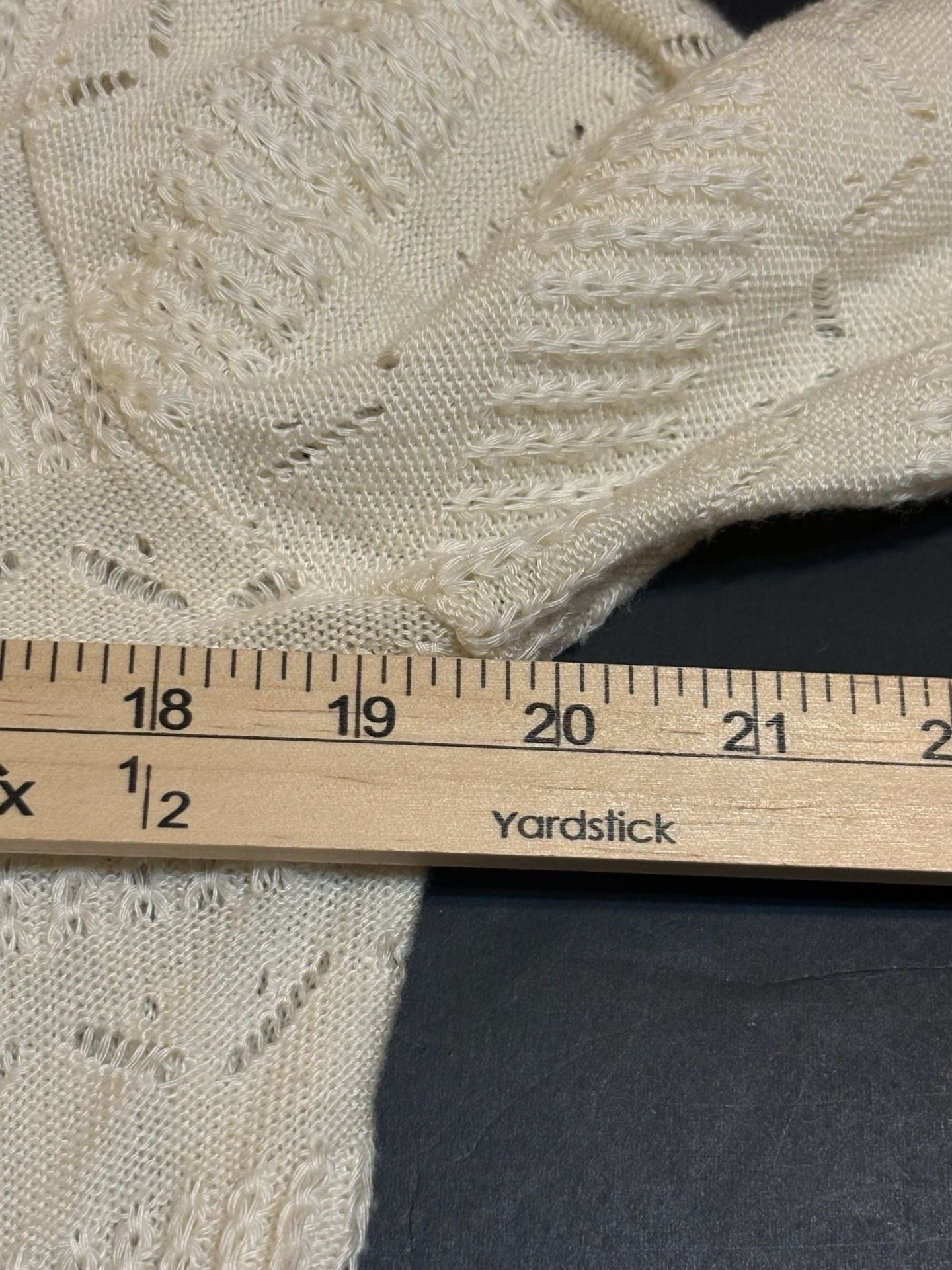 Miami Long Cardigan Size L Beige Open Front Knit Sweater 7