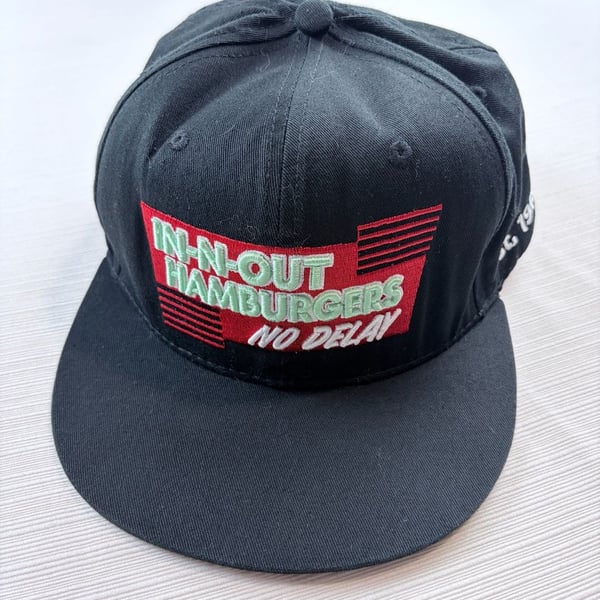 In-N-Out Burger No Delay Snapback Hat Black One Size