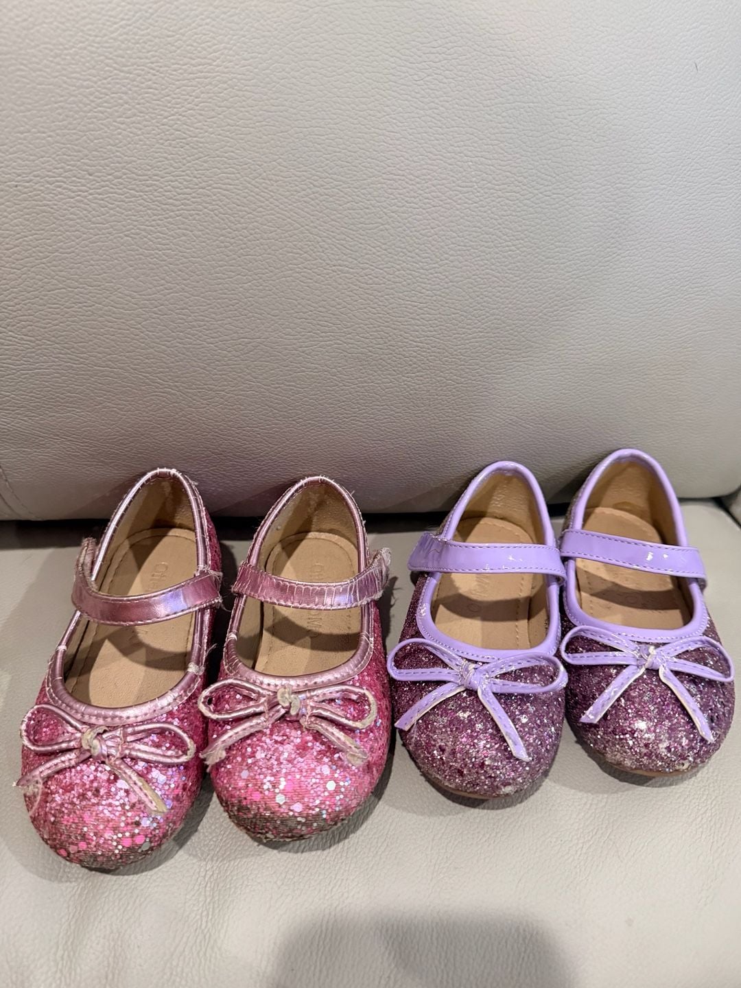 Otter momo Girls Glitter Mary Jane Ballet Flats Size 6 Pink and Purple Lot 1