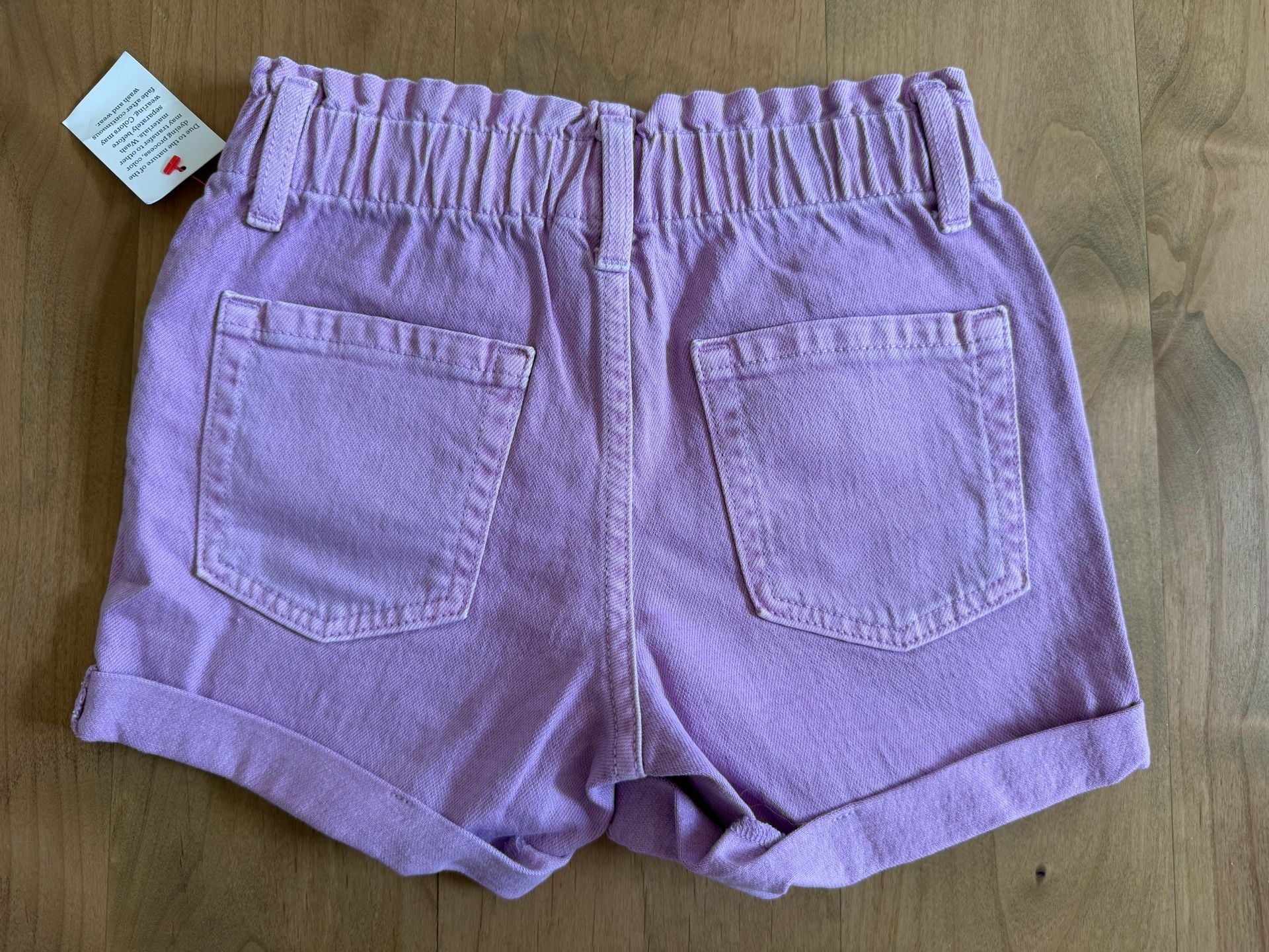 Cat & Jack Paperbag Waist Shorts Size Youth 8 Pink Denim 5