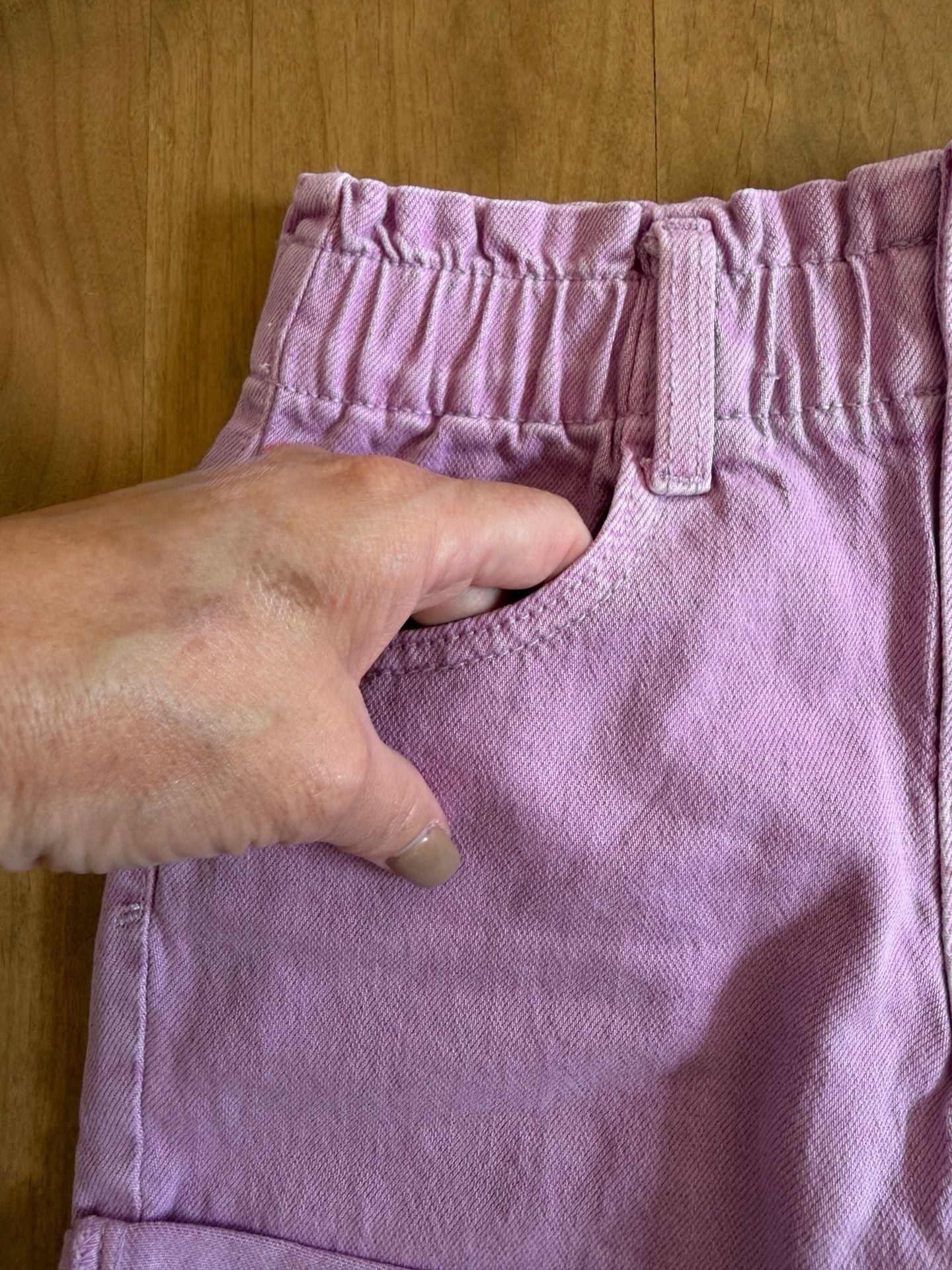 Cat & Jack Paperbag Waist Shorts Size Youth 8 Pink Denim 7