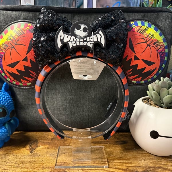 NWT Disney Parks NBC Pumpkin King Minnie Ears Headband