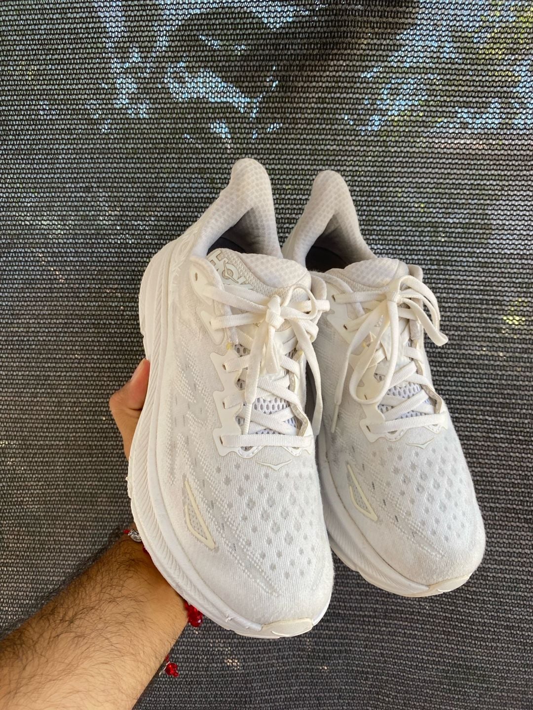 HOKA Clifton 9 White Running Shoes 3