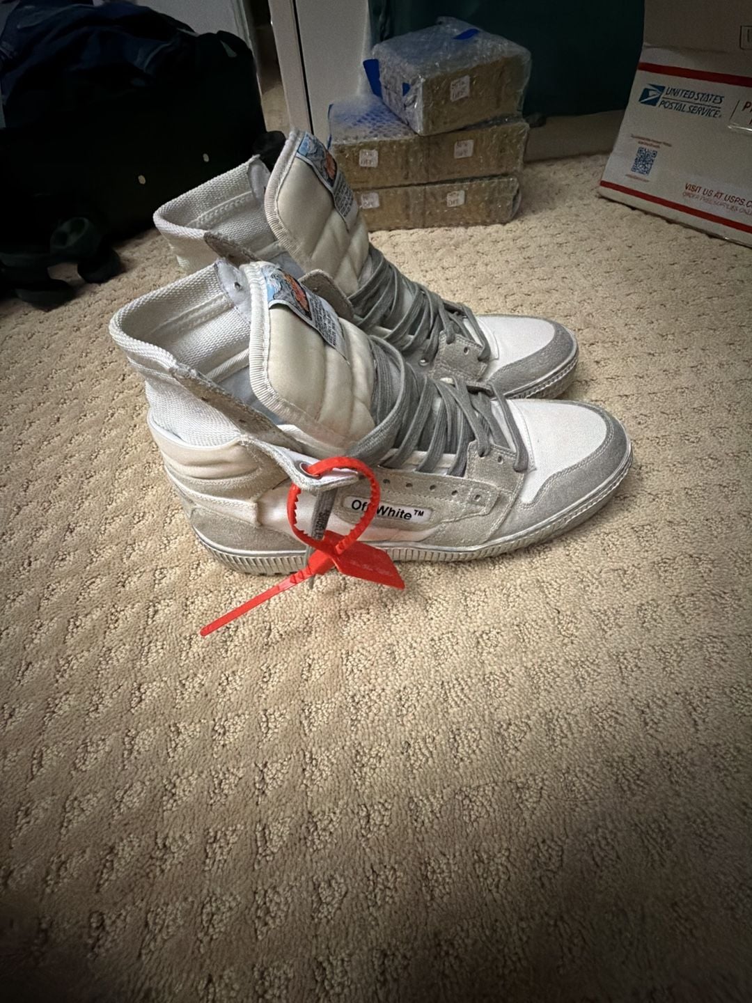 Off-White Off-Court 3.0 High White Silver Glitter Sneakers 2